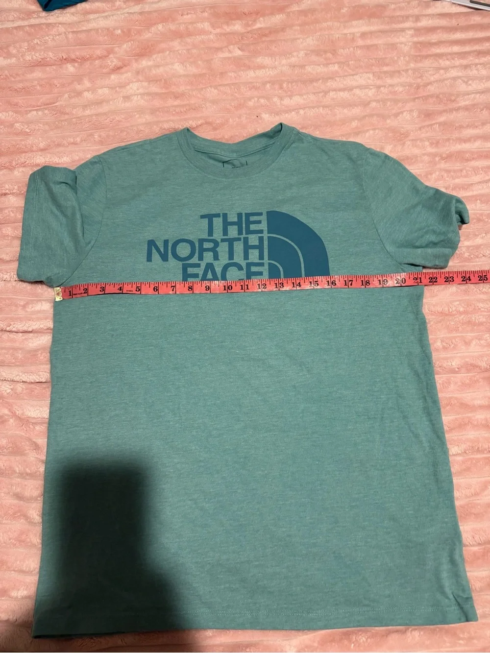 The North Face Men’s Logo T-Shirt Size L Heather Sage Green Short Sleeve Tee